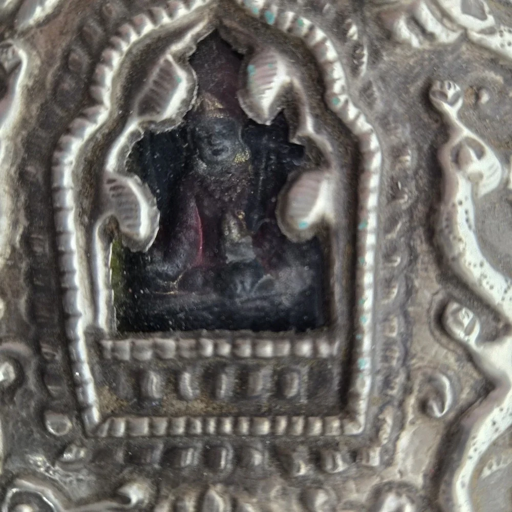 Vintage Tibetan Nepalese Ghau Gau Buddhist Traveling Prayer Shrine Pouch